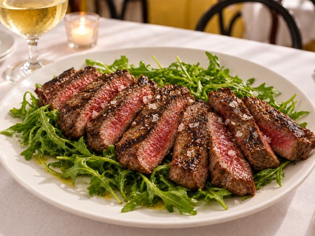 Tagliata di manzo con rucola